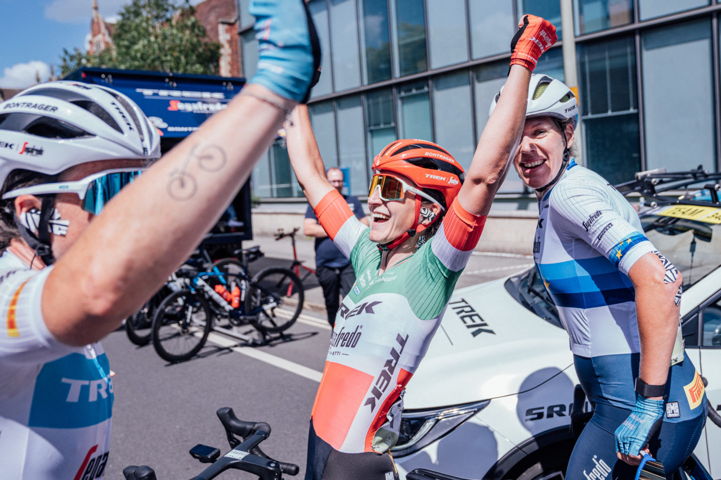 Never say never: Elisa Longo Borghini wins the overall in a thrilling bunch sprint